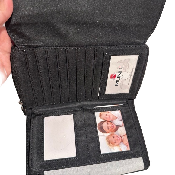 Faux Leather Black Wallet Organizer Built-In Calculator & Multiple Compartments - Picture 4 of 13